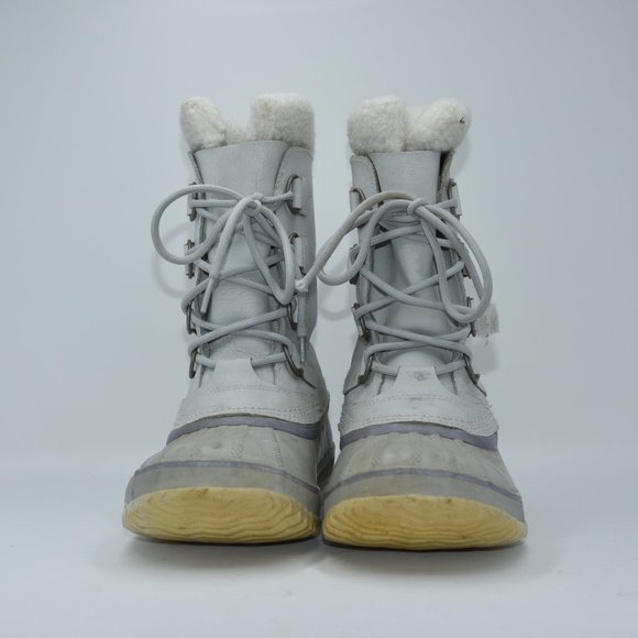 Sorel 1964 Pac Winter Snow Boots Womens Size 7  White Rubber Waterproof - Picture 4 of 9